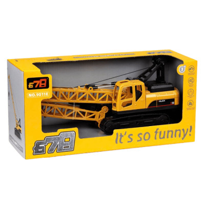 678 - 9011E Đồ chơi mô hình cần cẩu quán tính chạy đà (KT 29.5x11x14cm)