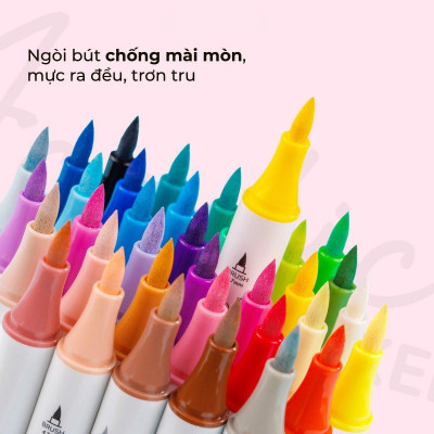 Hộp 24 Bút Lông Màu Acrylic Markers 1 Đầu - Colokit ACM-C004
