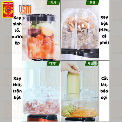 [Hàng Nhập Khẩu] Máy Xay & Cắt Thực Phẩm Đa Năng BOKUK All In One