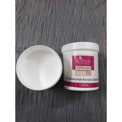 Bột Đắp Móng Ezflow 120ml Làm Nail, Mịn Dẻo Không Vón Cục, 3 Màu White Pink Clear, Tăng Độ Bền Móng, Dễ Sử Dụng