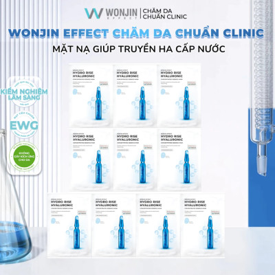 Combo 10 Mặt Nạ Truyền HA Cấp Ẩm Chuyên Sâu WonJin Effect Hydro Rise Hyaluronic Mask