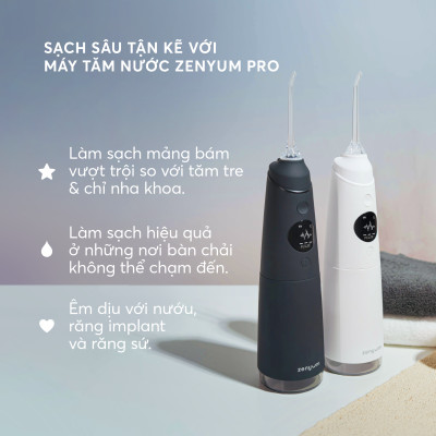 Máy Tăm Nước Zenyum Pro - Màu Đen/Trắng/Hồng