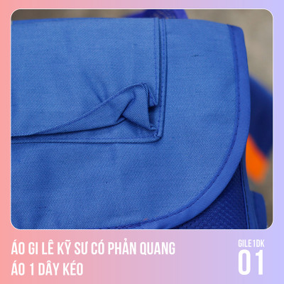 Áo Gi Lê Kỹ Sư Có Phản Quang - Áo 1 Dây Kéo - GILE1DK01