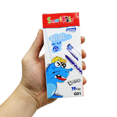 Hộp 20 Bút Gel Dino 0.5 mm - Smart Kids G01 - Mực Xanh