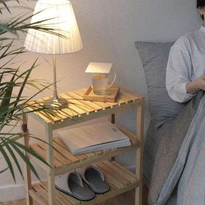 KỆ ĐỰNG GIÀY GỖ 3 TẦNG HÀN QUỐC MÀU GỖ TỰ NHIÊN - BENCH 3F NATURAL SIZE 500