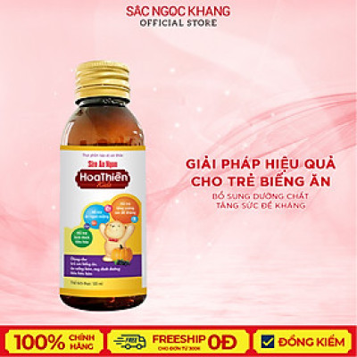 Siro Ăn Ngon Hoa Thiên chai 120ml giúp kích thích hệ tiêu hóa bé ăn ngon hơn