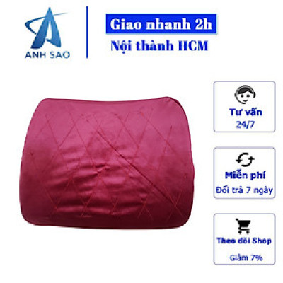 Gối tựa lưng văn phòng, ô tô chất liệu cao su non A có dây cài cố định - mẫu trơn