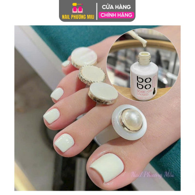 Sơn Gel Trắng Sữa BOBO Milk White Cao Cấp 15ml, Làm Nail Bóng Mướt, Màu Chuẩn, Lông Cọ Sợi Tơ Cao Cấp Nail Phương Miu Nữ
