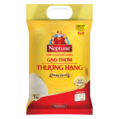 Gạo Thơm Thượng Hạng Neptune Nhãn Vàng 5kg