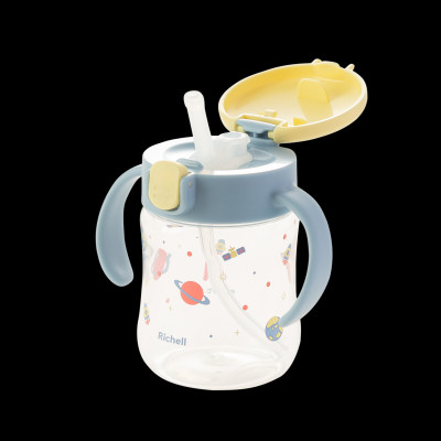 Bình ống hút RICHELL Nhật MUGOOD 200ml chống sặc | Baby