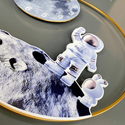 Đồng hồ treo tường trang trí nghệ thuật EA01 kim trôi không gây tiếng động decor cho phòng khách