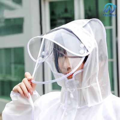 ÁO MƯA ĐƠN Áo Mưa Trong Suốt Dáng Dài Vành Rộng Có Khóa Kéo