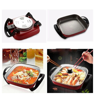 Nồi Chảo Lẩu Điện Vuông Đa Năng - DTCLD01, Giao mầu ngẫu nhiên - Hàng nhập khẩu