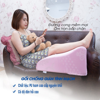 VỎ GỐI KÊ CHÂN CHỐNG GIÃN TĨNH MẠCH YOROKOBI 28CM- MÀU HỒNG