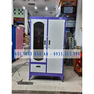 Tủ sắt sơn tĩnh điện giá rẻ 1m6x90cm Đại Thành màu tím