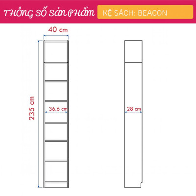 Giá đỡ sách đẹp thiết kế hiện đại SMLIFE Beacon
