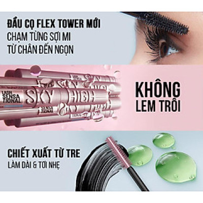 Mascara Maybelline Lash Sensational Sky High Mi Dài, Cong, Dày Hoàn Hảo 6ml