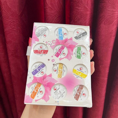 Gel Vẽ Feng Shangmei 12 Màu Cao Cấp Đậm Đặc 8g/Hũ Làm Nail Chuyên Dụng Phương Miu Nữ Women