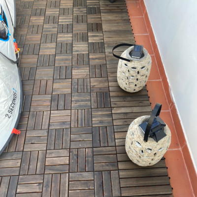 Vỉ Gỗ Lót Sàn Ban Công Thương Hiệu ANKAN Gu Màu Đen 12 Nan, Ván Sàn Gỗ Tự Nhiên, Sân Vườn, Hồ Bơi, Phòng Spa, Siêu Bền, Chịu Nước Tốt, Chống Trơn Trượt, Tiêu Chuẩn Xuất Khẩu (1 Vỉ) - Hàng Chính Hãng