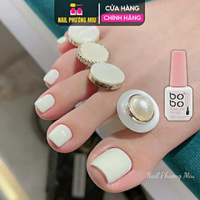 Sơn Gel Trắng Sữa BOBO Milk White Cao Cấp 15ml, Làm Nail Bóng Mướt, Màu Chuẩn, Lông Cọ Sợi Tơ Cao Cấp Nail Phương Miu Nữ