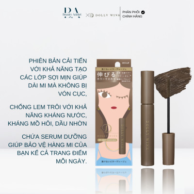 Mascara chống lem trôi màu xám đậm - Koji Dolly Wink My Best Mascara Bitter Greige