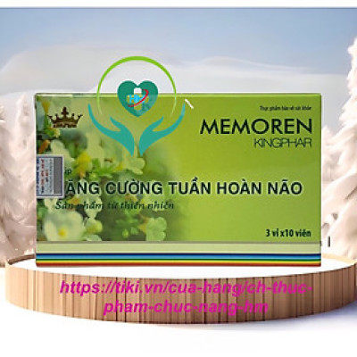 ￼Bổ não memoren Kingphar -( Hộp 30 viên )- Tăng Cường Tuần Hoàn Não,Hoạt Huyết Dưỡng Não