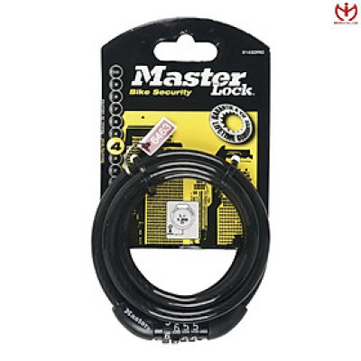 Khóa xe đạp Master Lock 8143 EURDPROCOL - Khóa dây cáp dài 1.2m x 8mm dùng số - MSOFT