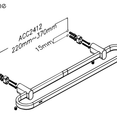 Thanh vắt khăn đôi phòng tắm 50cm dòng Alisa Moen - ACC2402