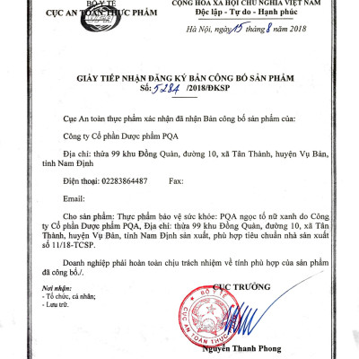 Ngọc Tố Nữ PQA Giúp Bồi Bổ Nguyên Khí, Điều Hòa Kinh Nguyệt Và Hạn Chế Biểu Hiện Rối Loạn Do Tiền Mãn Kinh Hộp 150 Viên