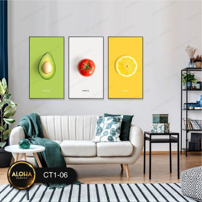 Set 3 tranh treo tường nghệ thuật kèm khung tranh trang trí - Tranh nghệ thuật decor phòng khách, phòng ngủ