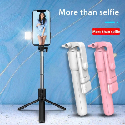 Gậy Selfie 3 Chân Kèm Đèn Trợ Sáng – Tự Sướng & Quay Video Đa Góc Độ Có Remote