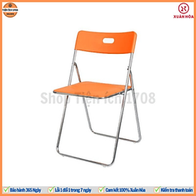 Ghế gấp khung ống thép sơn tĩnh điện mặt ngồi tựa lưng nhựa GS-22-00 Xuân Hòa
