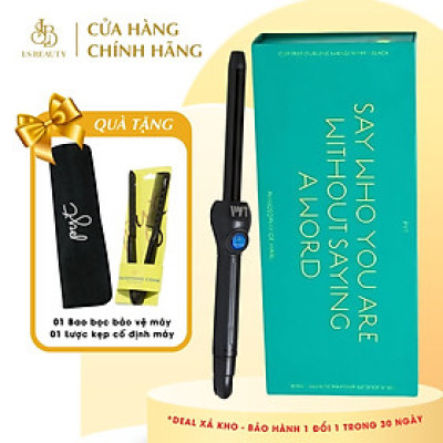 Máy Uốn Tóc PYT Clip Free Curling Wand 19mm - Màu Đen - Lõi Sứ Bọc Tourmaline - Kèm Găng Tay Chịu Nhiệt