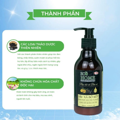 Dầu xả bồ kết ECOHOME - dầu xả tóc Kim Ngân Store giúp phục hồi tóc hư tổn, làm giảm gãy rụng tóc 250ml