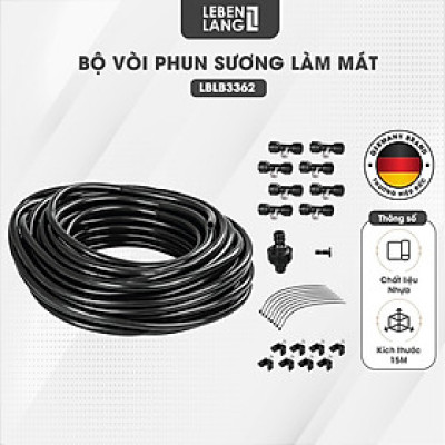 Bộ vòi phun sương làm mát Lebenlang LBLB3362, dài 15m, đa dạng công năng, cất gọn dễ dàng, hàng chính hãng