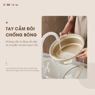 Nồi lẩu Bear SB-NL05F 5L (1500W) - Hàng chính hãng