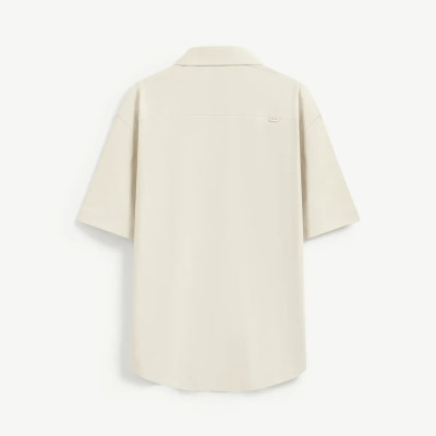 Áo sơ mi tay ngắn nam vải dù nhãn trang trí. Loose - RT 10F24SHS010 | ROUTINE CÀ MAU