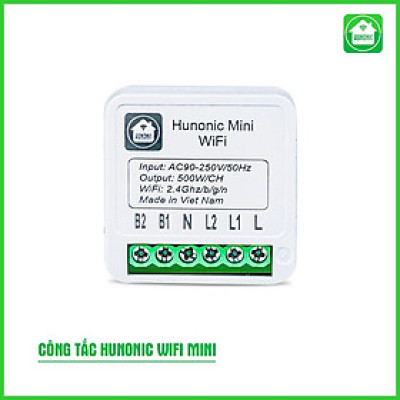 Công tắc Hunonic Mini wifi điều khiển từ xa từ công tắc thường thành công tắc thông minh