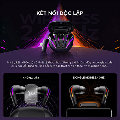 Tai nghe Bluetooth True Wireless Havit TW970 - Hàng chính hãng