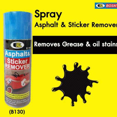 Dung dịch tẩy keo, nhựa đường, băng dính, tẩy decal... Asphalt & Sticker Remover - Bosny B130 - 200 cc - nhập khẩu Thái Lan (tặng kèm khăn lau và khẩu trang bằng vải không dệt)