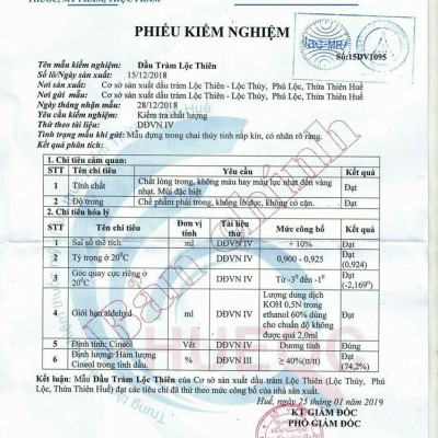 2 Hộp tinh dầu tràm Lộc Thiên 50ml Loại Đặt Biệt