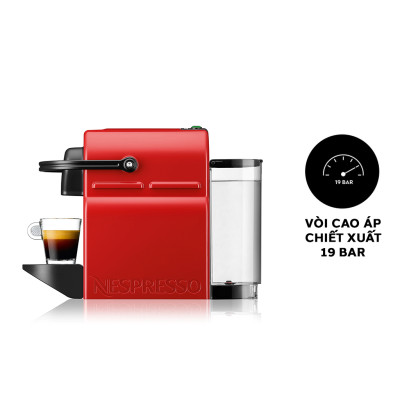 Máy pha cà phê Nespresso Inissia Đỏ - Hàng chính hãng 