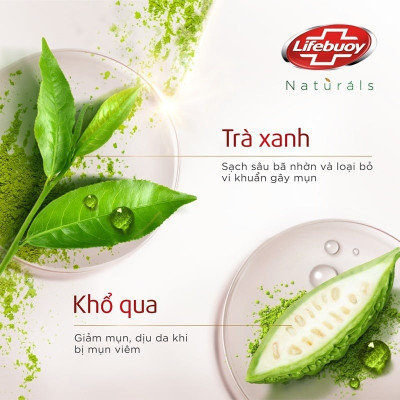 Sữa Tắm Lifebuoy 800gr Detox Và Sạch Sâu Khỏi Bụi Mịn Pm2.5 Detox 100% Từ Thiên Nhiên Diệt Khuẩn - Matcha & Khổ Qua