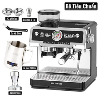 Bộ máy pha cà phê CF08 xay hạt cà phê, lấy nước nóng, đánh bọt sữa độc lập, toàn diện DIY chức năng, hàng chính hãng