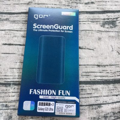 Bộ 4 miếng dán dẻo Gor Samsung S20 Ultra (3 dán trước+1 dán sau cacbon) - Hàng nhập khẩu