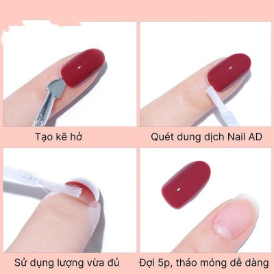 Nước Sáng Đá AD Chai 10ml, Giúp Tháo Móng Giả 2 Trong 1, Sáng Đá Để Gỡ Móng Úp, Tháo Mi, Phá Gel Hiệu Quả Làm Nail