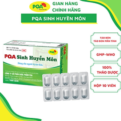 Sinh Huyền Môn PQA Thành Phần Từ Thiên Nhiên Giúp Nhuận Tràng Dùng Cho Người Táo Bón, Khó Tiêu Hộp 10 viên