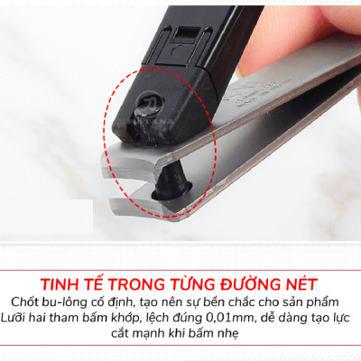 Bấm Móng Tay Cao Cấp Kai Type 001 size S Có Đầu Mài/Dũa Tiện Lợi