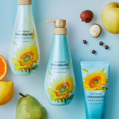 Combo Dầu Gội Và Dầu Xả Himawari Phục Hồi Tóc Khô Xơ Chẻ Ngọn Kracie Dear Beaute Himawari (Combo 2 Chai)