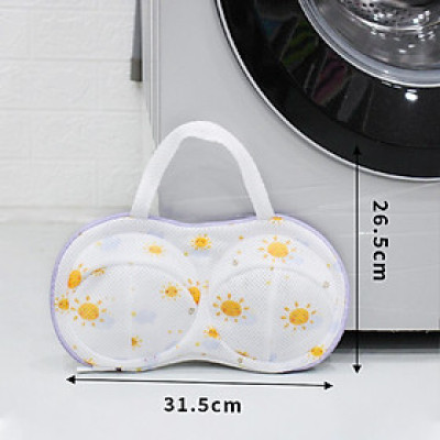Túi Lưới Giặt Đựng Áo Lót 26,5x31,5cm -Túi Giặt Bảo Vệ Áo Ngực 3D Có Quai Xách Túi Lưới Giặt Áo Ngực – Giữ Form Không Biến Dạng Túi Giặt Áo Lót Chống Móp Cúp – In Họa Tiết Xinh